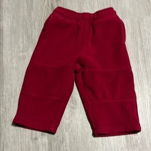 Y2K Generations Kids Red Fleece Pants 12M